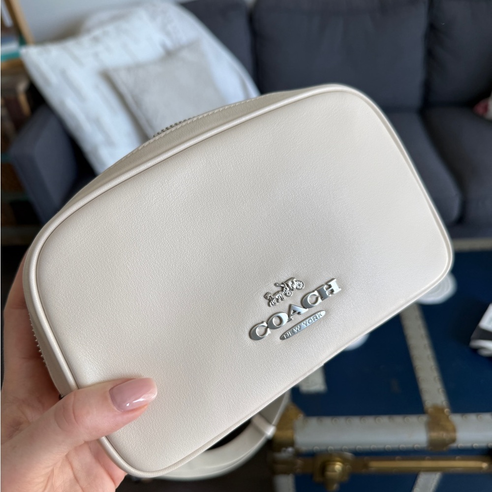 Coach Beige Leather Belt Bag/Crossbody